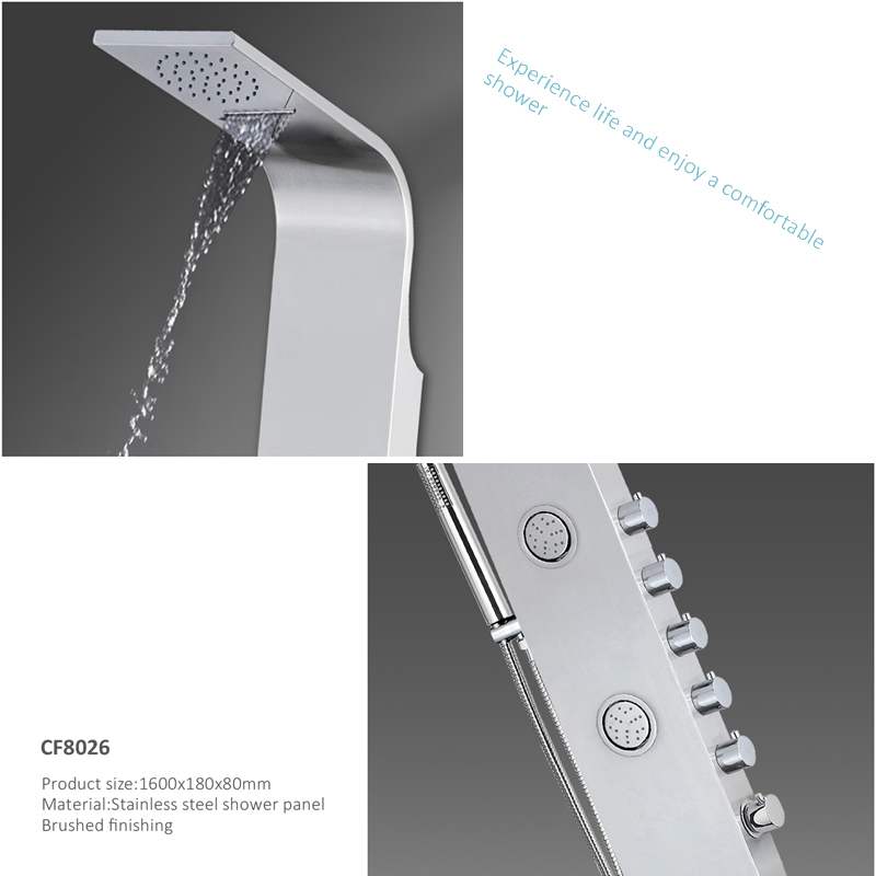Panneau de douche en acier inoxydable CF8026
