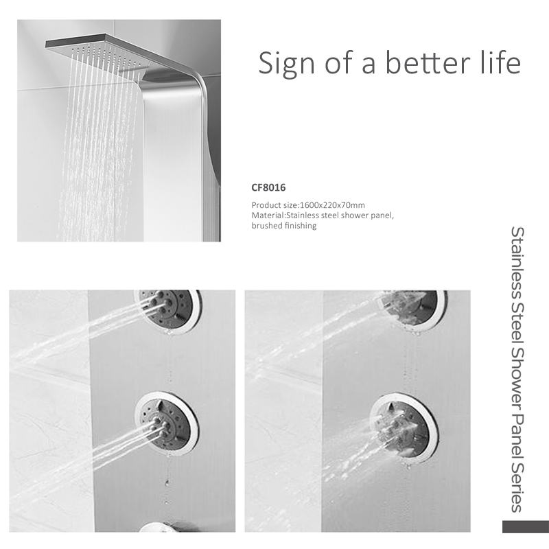 Panneau de douche en acier inoxydable