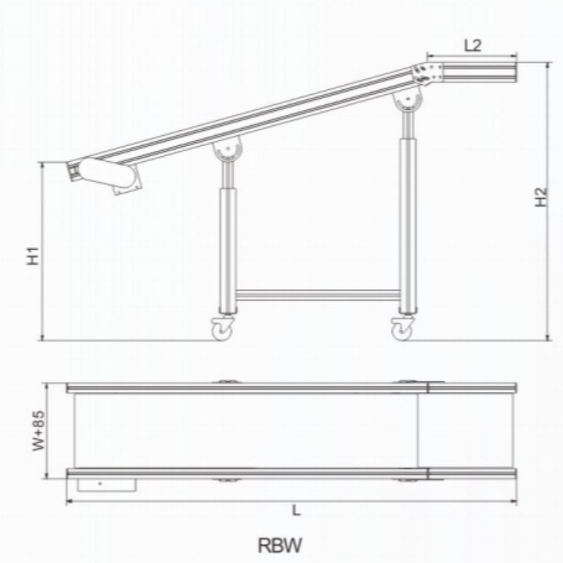 Convoyeur à bande RBV-RBW