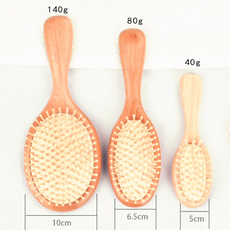 3 paquets de peigne paquet de chevelure massage sac gonflable peigne antistatique coussin de gaz maquillage peigne de bois