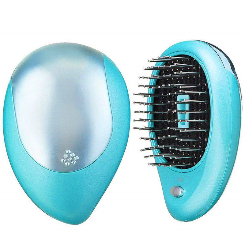 Portable Électrique Ionique Brosse À Cheveux Mini Anti-Statique Cheveux Massage Peigne Magique Beauté Brosse Peigne Accueil Voyage Cheveux Styling Outil