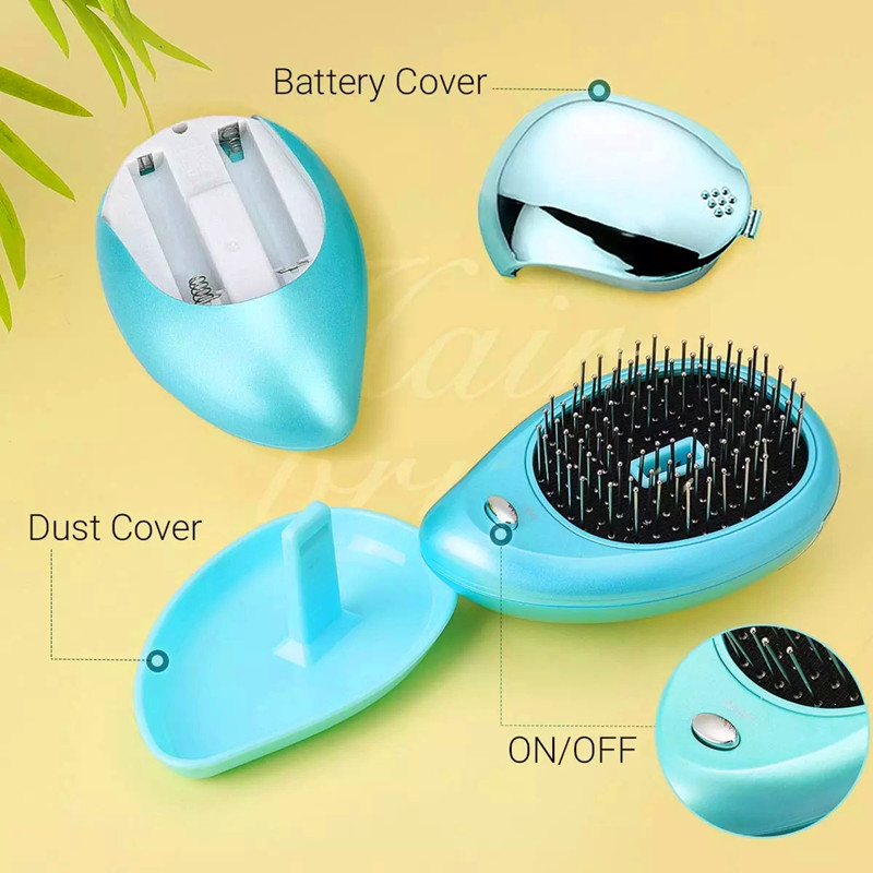 Portable Électrique Ionique Brosse À Cheveux Mini Anti-Statique Cheveux Massage Peigne Magique Beauté Brosse Peigne Accueil Voyage Cheveux Styling Outil