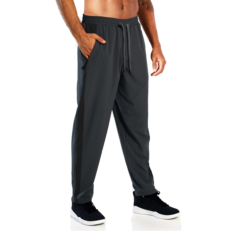 Jogging Fast Dry Strip fabricant de pantalons masculins bon marché polyester polyurethane gymnase masculin pantalon d 'été