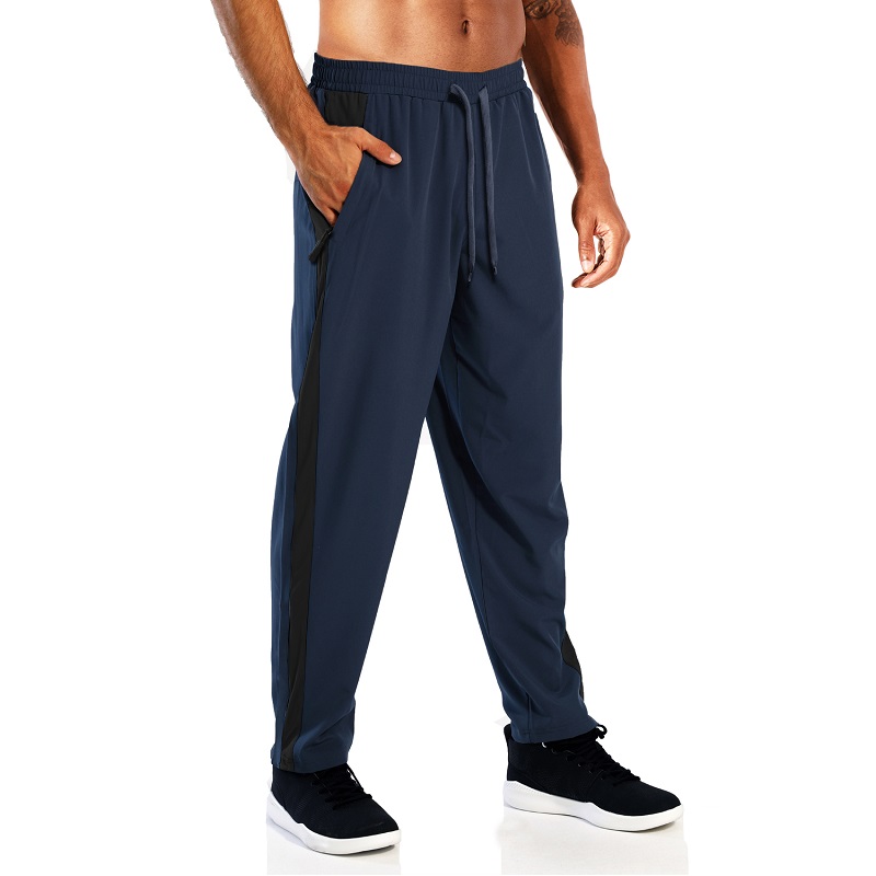 Jogging Fast Dry Strip fabricant de pantalons masculins bon marché polyester polyurethane gymnase masculin pantalon d 'été