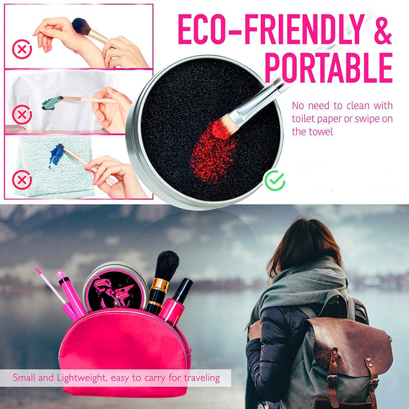 Kit de nettoyage cosmétique, éponge Nettoyante décolorée, gants en silicone et Mélangeur d 'éponge cosmétique pour votre voyage