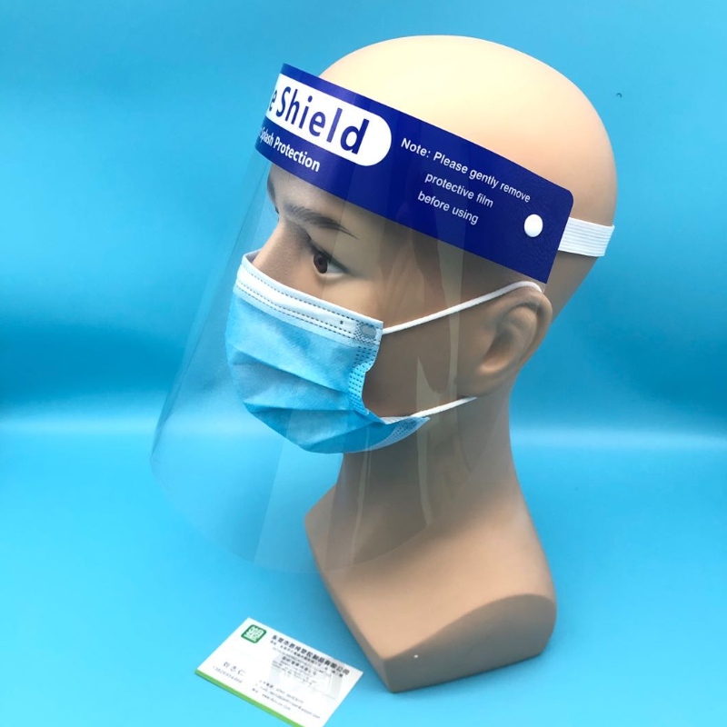 Écran facial protecteur en plastique transparent