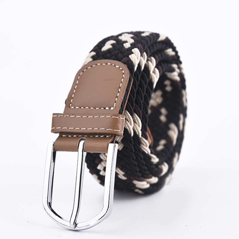 Ceinture homme en cuir tressé élastique de haute qualité