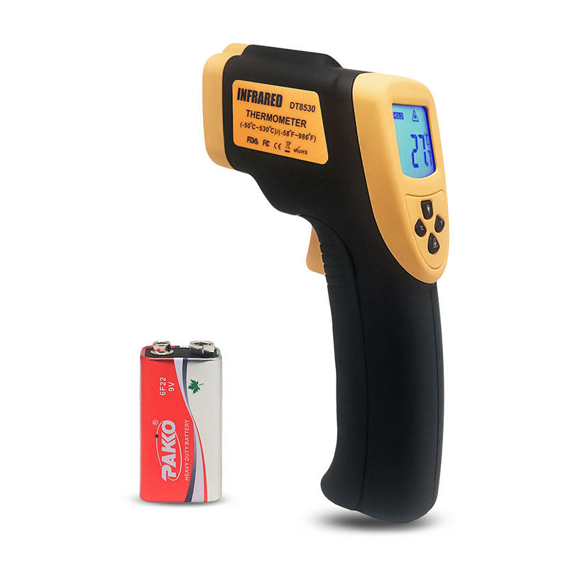 Type de pistolet numérique DT8530 -50-530 degrés CE approuvé Thermomètre infrarouge IR Thermomètre infrarouge sans contact Thermomètre industriel