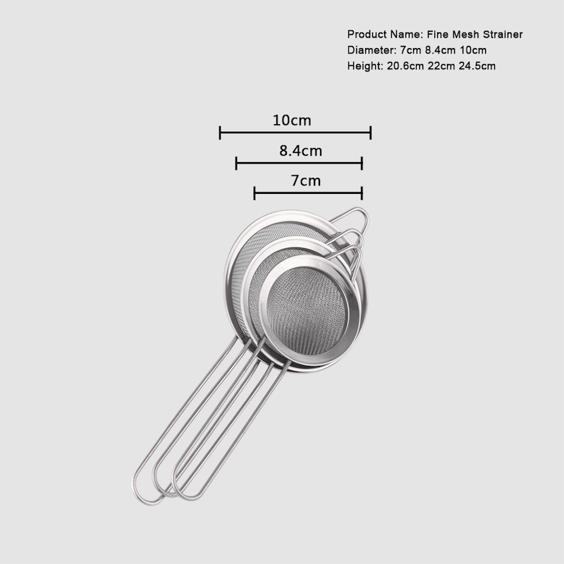 Outils de cuisson de petite taille / tamis à farine à main en acier inoxydable / passoire de cuisine