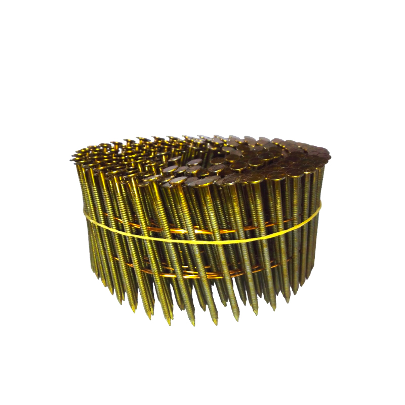 Vis brillantes de clous de bobine d'acier inoxydable de palette de fil de 15 degrés pour la construction