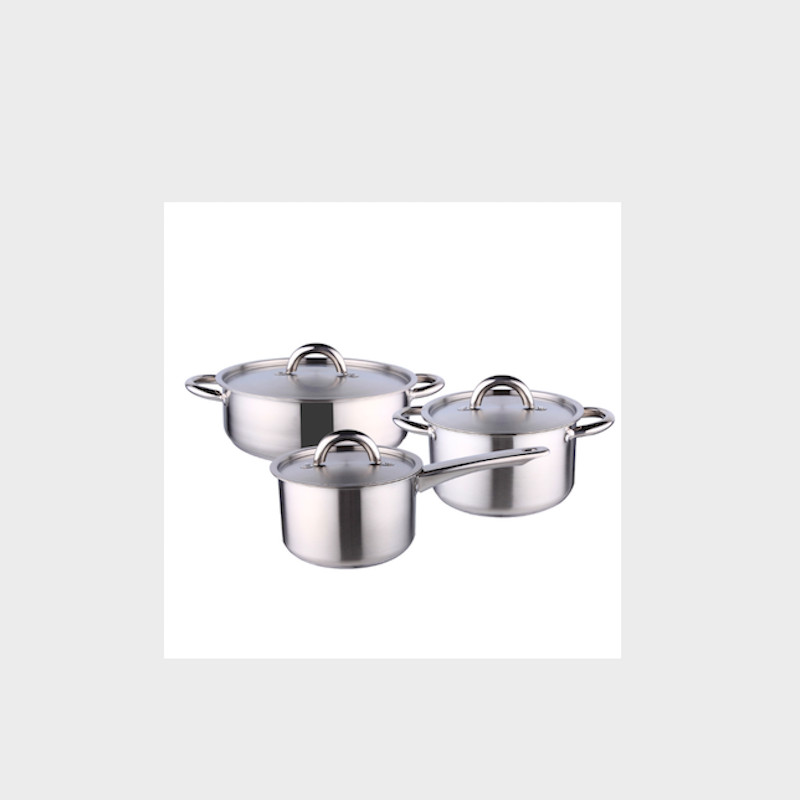 ensemble de casseroles en acier inoxydable, ensemble de 3 pièces, ensemble de 5 pièces