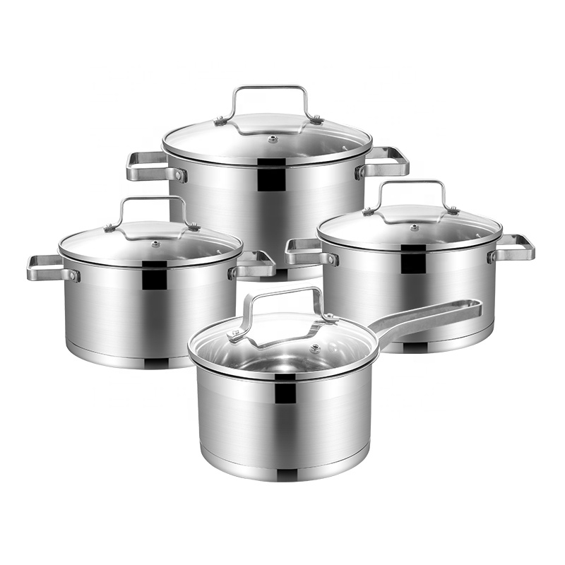 Ensemble casserole en acier inoxydable, 3 pièces, 5 pièces