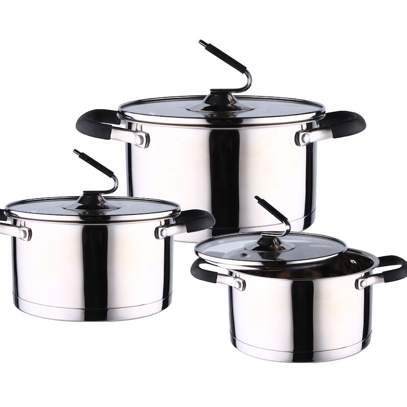 Ensemble casserole, 3 pièces, 5 pièces en acier inoxydable