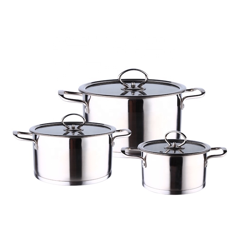 Ensemble casserole, 3 pièces, 5 pièces en acier inoxydable