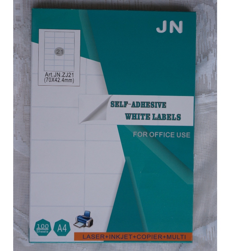 Autocollant étiquette blanche A4