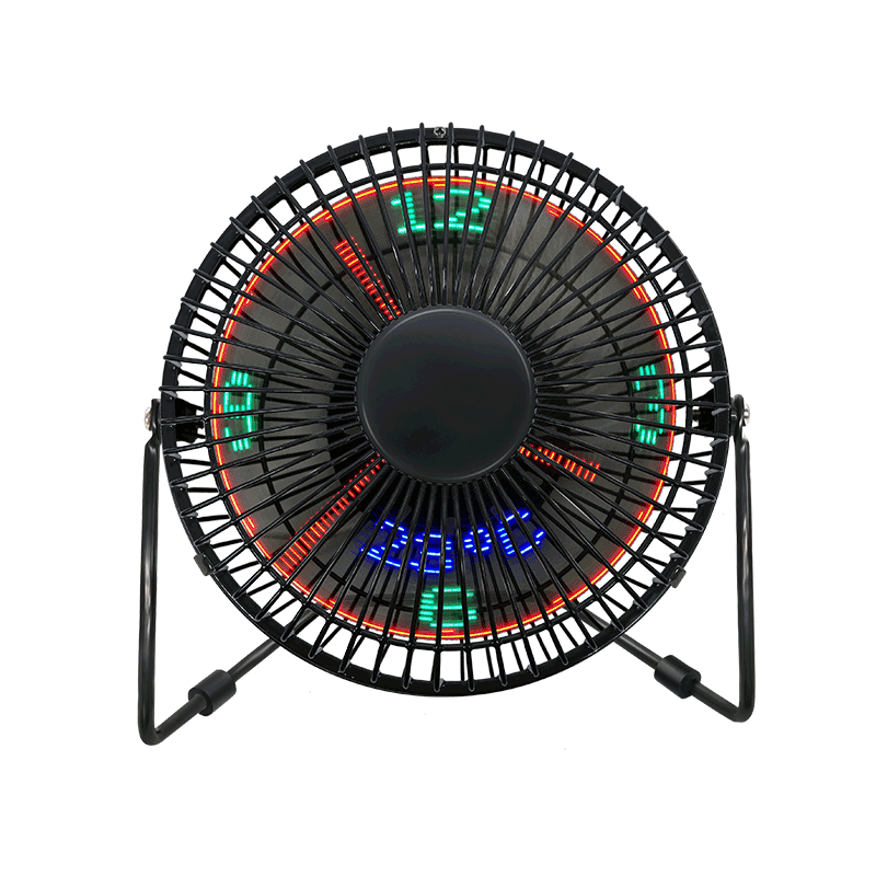 Ventilateur d'horloge LED USB de bureau avec affichage de la température (6 pouces) 6A