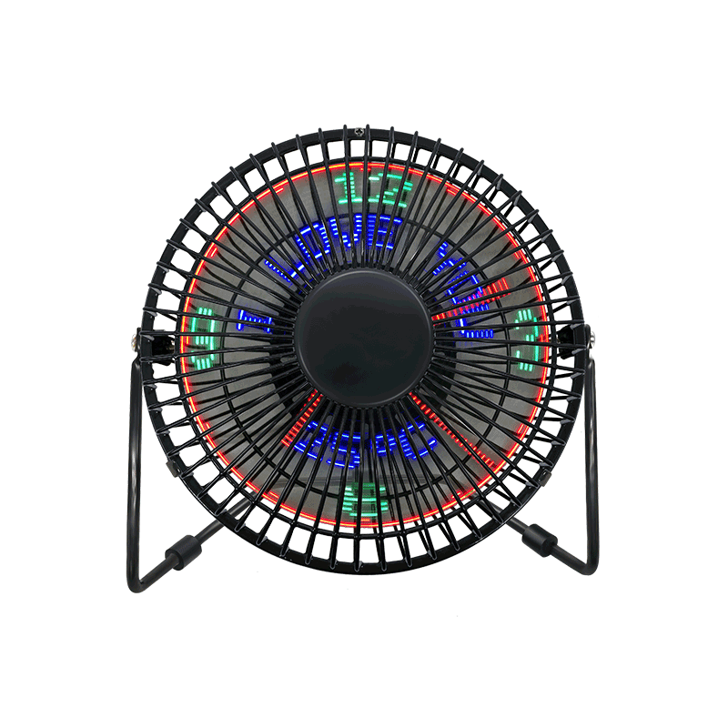 Ventilateur d'horloge LED USB de bureau avec affichage de la température (6 pouces) 6A