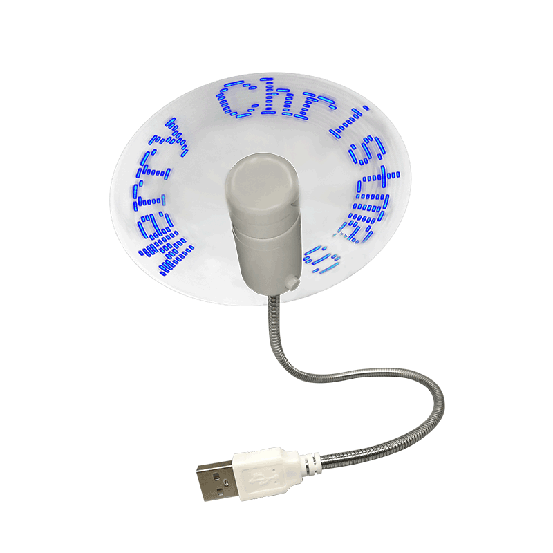Ventilateur d'horloge LED USB S02