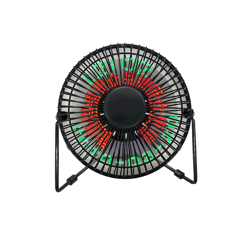 Bureau USB LED Message Fan 6 pouces couleur unique et affichage coloré (6C)