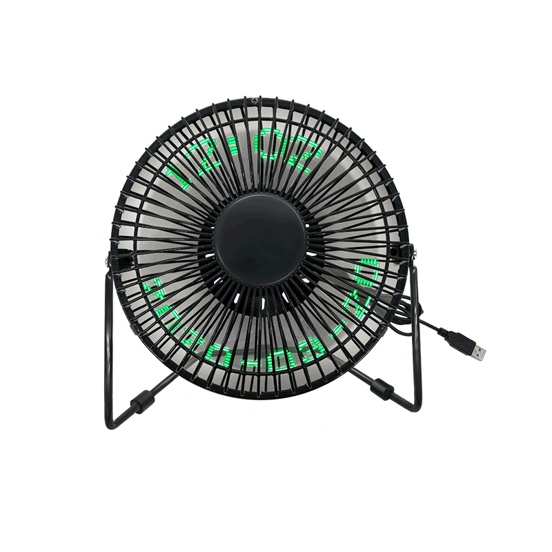 Bureau USB LED Message Fan 6 pouces couleur unique et affichage coloré (6C)