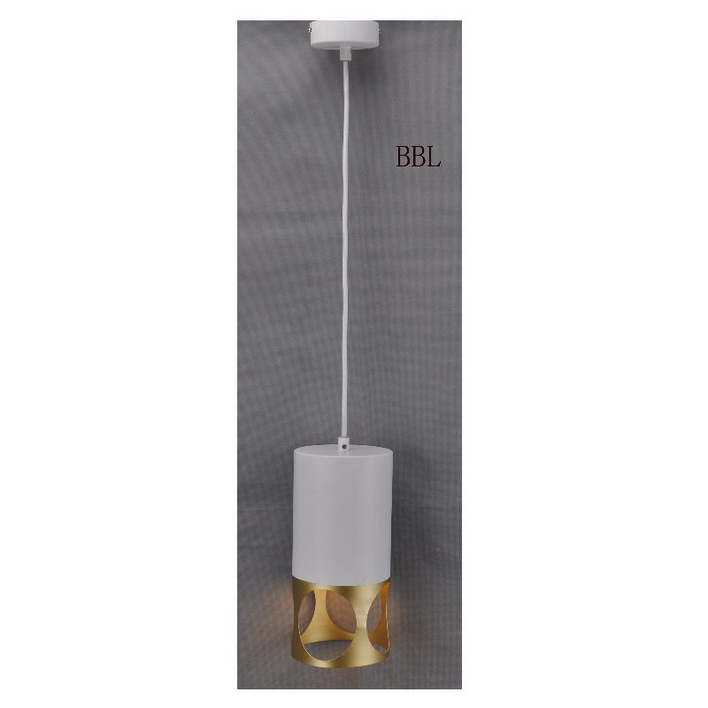 Lustre moderne - 1, blanc + métal doré