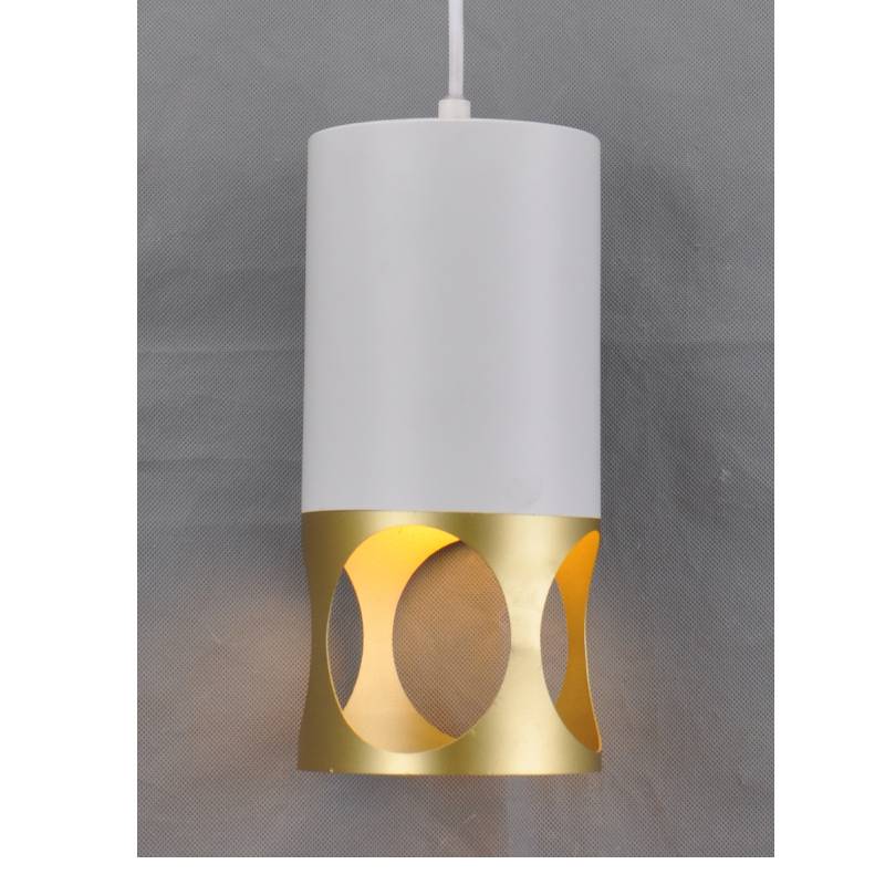 Lustre moderne - 1, blanc + métal doré