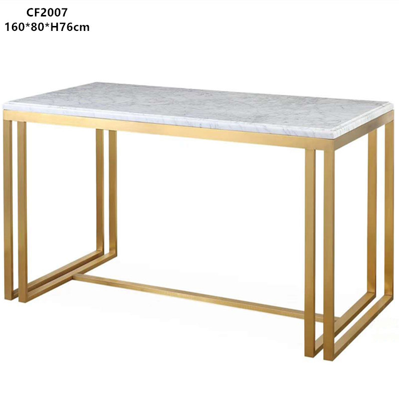 Table à manger, table en métal, table en bois massif, table en marbre, table d'hôtel