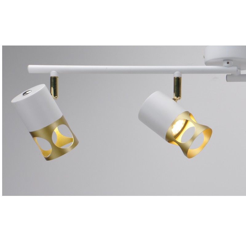 Modern Aggregate lamp - 4, White + Gold Metal Cover, Adjustable direction