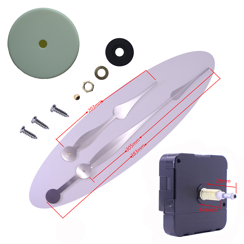 Mouvement d'horloge HR1688-23mm et aiguilles d'horloge murale HR01086 boîtier de mouvement blanc