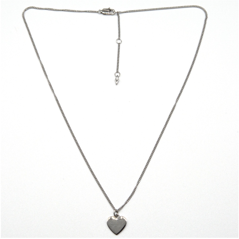 Collier pendentif en forme de coeur en acier inoxydable RFBNCK0177