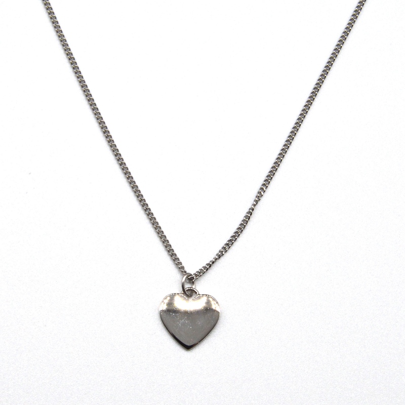 Collier pendentif en forme de coeur en acier inoxydable RFBNCK0177