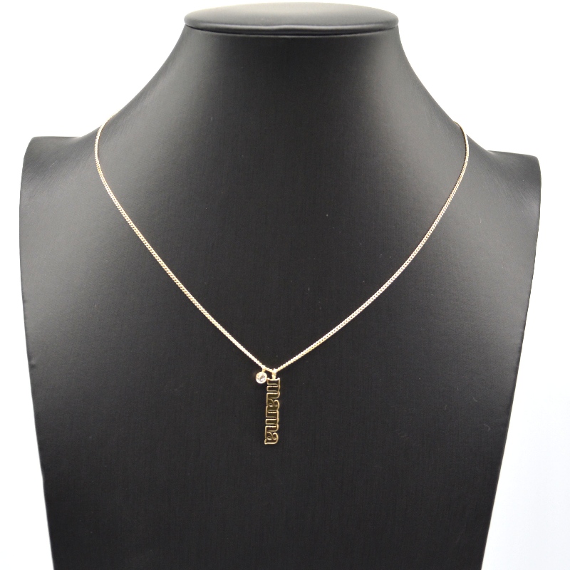Stainless steel letter pendant Zircon Pendant Necklace rfbnck1021