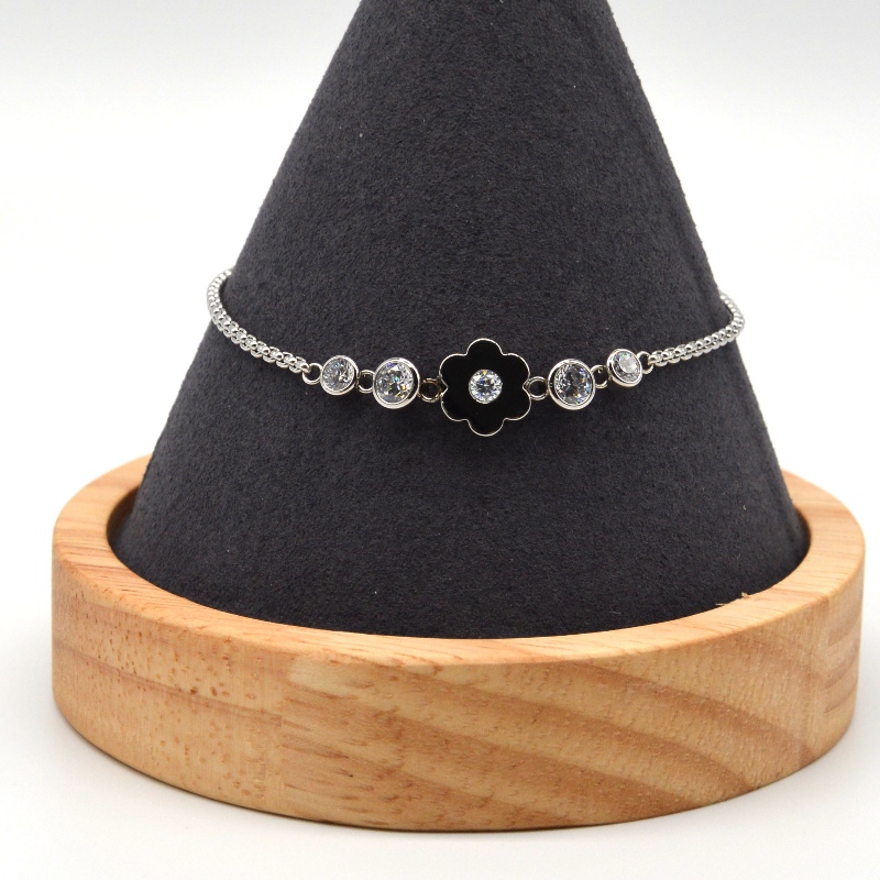 Bracelet fleur acier inoxydable RFBBG1778