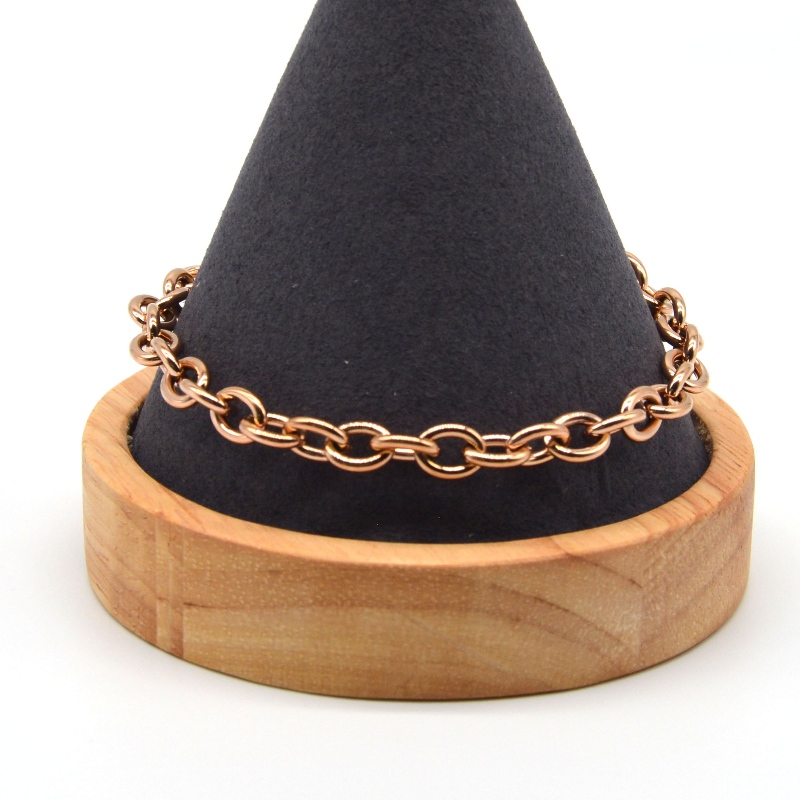 Bracelet chaîne pendentif en forme de coeur en acier inoxydable RFBBG0069