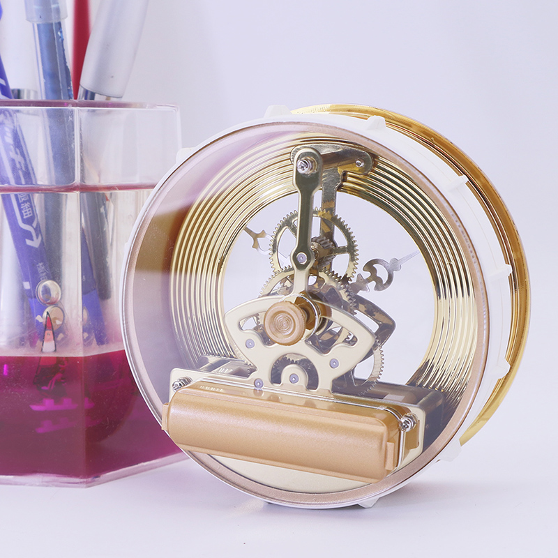 Insert d'horloge squelette en métal doré 97MM