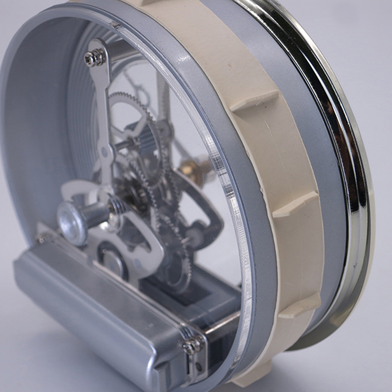 Insert d'horloge de table squelette en argent 97MM