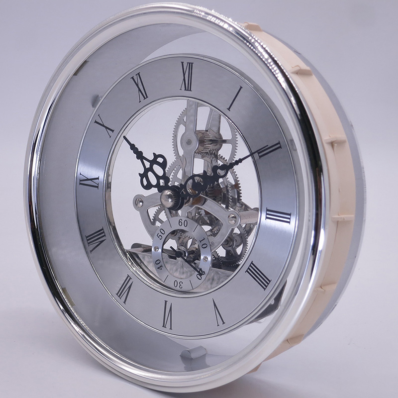 diamètre 149 MM argent squelette horloge insert partie horloge