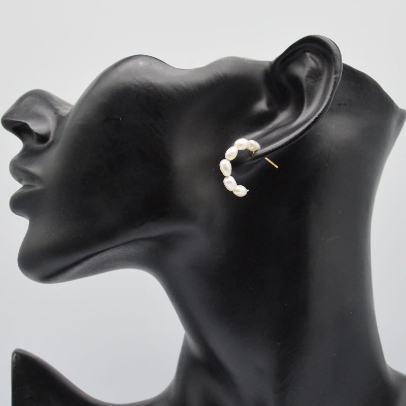 Achats de produits en acier inoxydable perles d 'oreille, bijoux de mode, bijoux de mode, bijoux de perle rfbear0066
