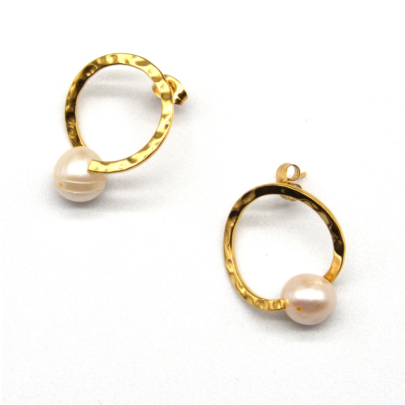 Achats de produits en acier inoxydable perles d 'oreille, bijoux de mode, bijoux de mode, bijoux de perle rfbear0144
