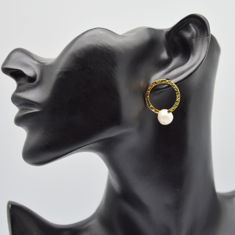 Achats de produits en acier inoxydable perles d 'oreille, bijoux de mode, bijoux de mode, bijoux de perle rfbear0144
