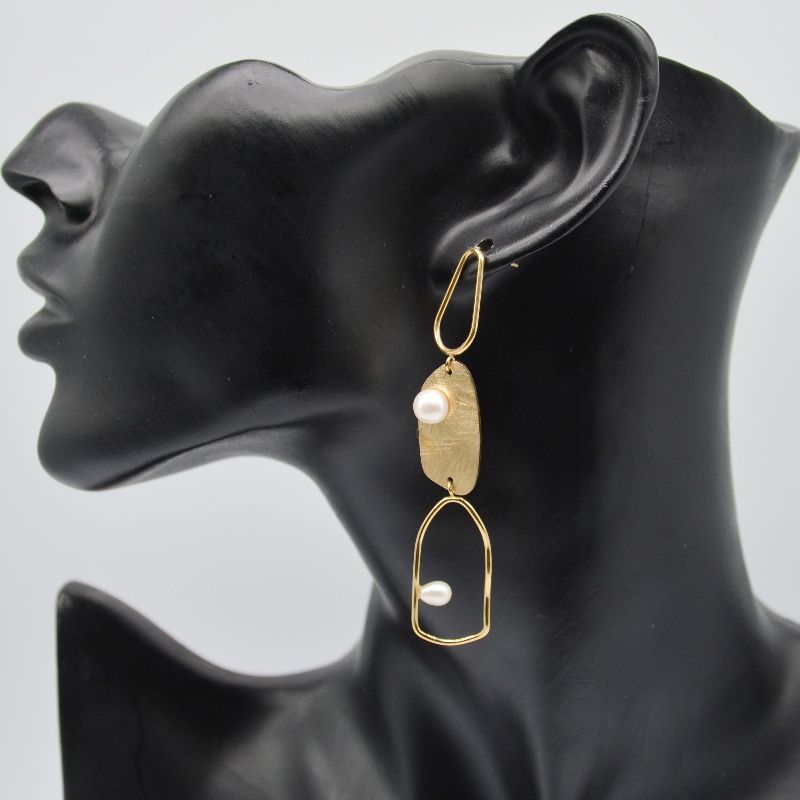 Achats de produits en acier inoxydable perles d 'oreille, bijoux de mode, bijoux de mode, bijoux de perle rfbear0349