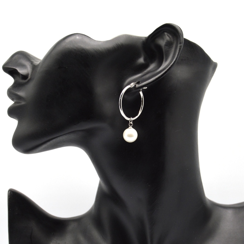 Achat de produits en acier inoxydable perles d 'oreille, bijoux de mode, bijoux de mode, bijoux de perle rfbear 1466