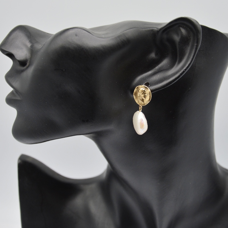 Achat de produits en acier inoxydable perles d 'oreille, bijoux de mode, bijoux de mode, bijoux de perles rfber0148