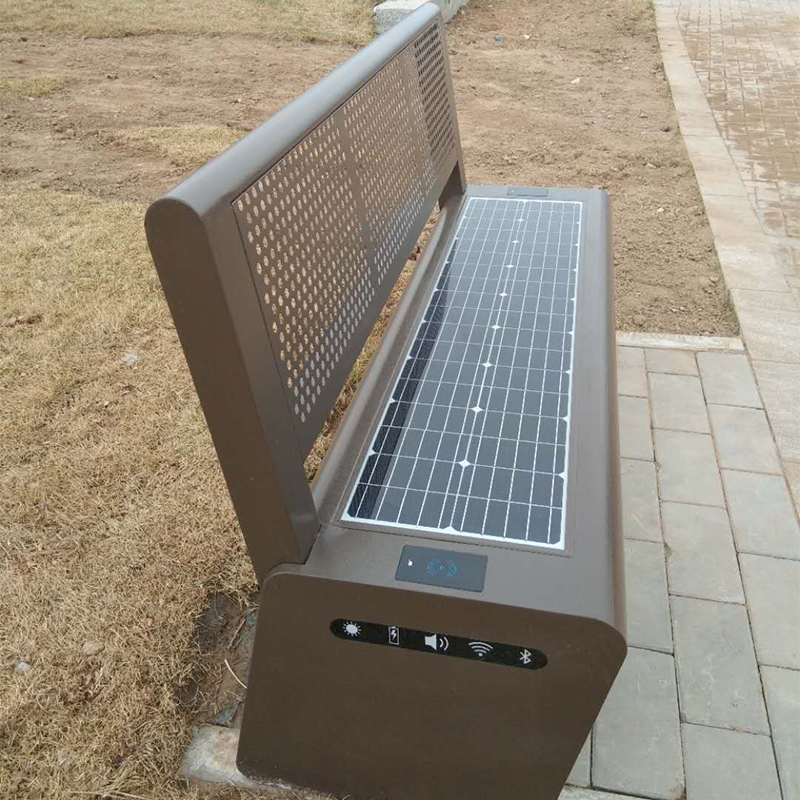 Fabricant de banc de jardin solaire de sièges urbains de prix d'usine de charge sans fil