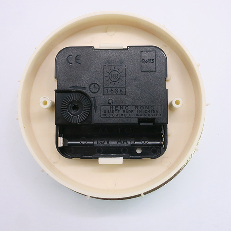 Bloc d 'horloge métallique à fond blanc de diamètre 102 mm