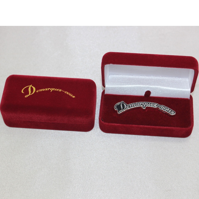 Article D-68S Boîte ronde en velours pour boutons de manchette, pince à cravate, badge, etc. mm. 75 * 38 * 28, poids environ 30g