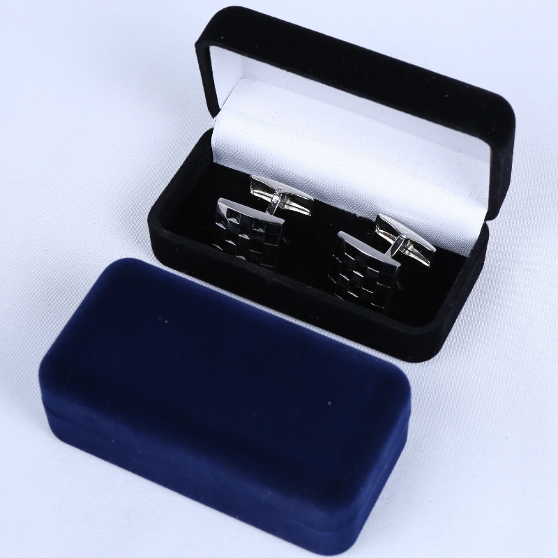 Article D-68S Boîte ronde en velours pour boutons de manchette, pince à cravate, badge, etc. mm. 75 * 38 * 28, poids environ 30g