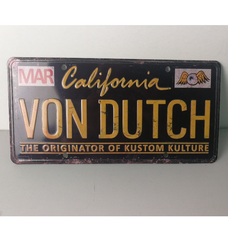 Plaque d'immatriculation de voiture en métal en relief