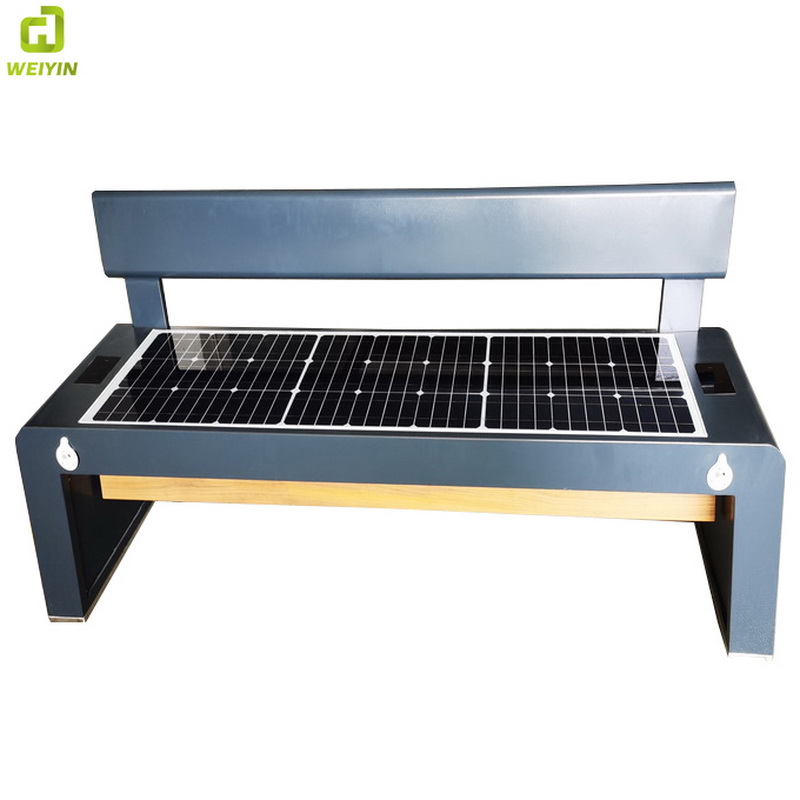 Banc extérieur solaire de charge intelligent USB Wifi Clor Smart Wifi en acier inoxydable