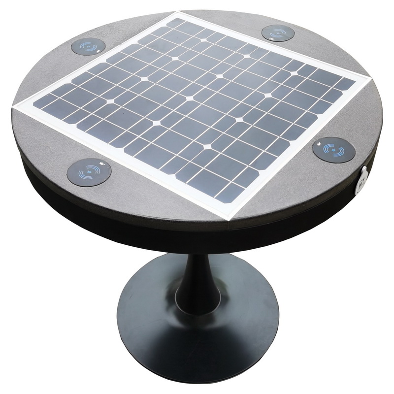 Table à énergie solaire extérieure de station de recharge de téléphone portable de vente chaude de conception unique